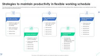 Strategies To Maintain Productivity In Flexible Working Schedule