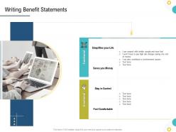 Strategies to make your brand unforgettable writing benefit statements ppt diagrams