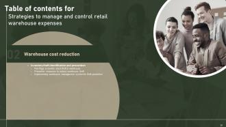 Strategies To Manage And Control Retail Warehouse Expenses Complete Deck Aesthatic Best
