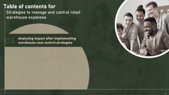 Strategies To Manage And Control Retail Warehouse Expenses Complete Deck Compatible Good