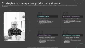 Strategies To Manage Low Productivity At Work