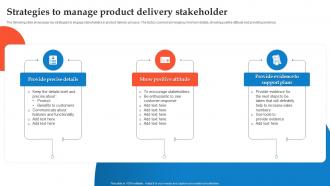 Strategies To Manage Product Delivery Stakeholder