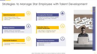 Strategies to manage star employee with talent development