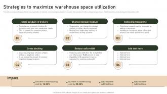 Strategies To Maximize Warehouse Space Utilization Strategies To Manage And Control Retail