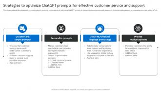 Strategies To Optimize ChatGPT Prompts For Effective Customer Strategies For Using ChatGPT SS V