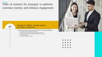 Strategies To Optimize Customer Journey And Enhance Engagement Complete Deck Content Ready Engaging