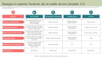 Strategies To Optimize Facebook Ads On Mobile Step By Step Guide To Develop Strategy SS V Idea Visual