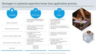 Strategies To Optimize Paperless Home Loan Omnichannel Banking Services Implementation