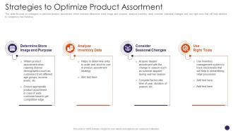 Strategies To Optimize Product Assortment Retail Merchandising Plan
