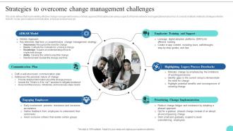 Strategies To Overcome Change Management Challenges Kotters 8 Step Model Guide CM SS