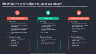 Strategies To Personalize Customer Experience Customer Retention Plan To Prevent Churn