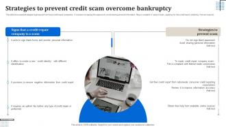 Strategies To Prevent Credit Scam Overcome Bankruptcy