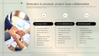 Strategies To Promote Project Team Collaboration