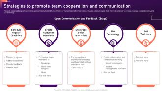 Strategies To Promote Team Cooperation New Hire Onboarding And Orientation Plan