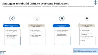 Strategies To Rebuild CIBIL To Overcome Bankruptcy
