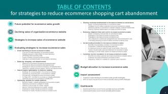 Strategies To Reduce Ecommerce Shopping Cart Abandonment Complete Deck Captivating Images