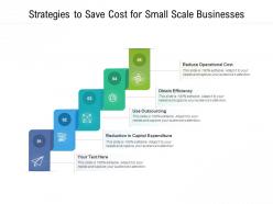 Strategies to save cost for small scale businesses