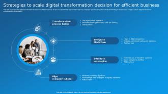 Strategies To Scale Digital Transformation Decision For Efficient Business