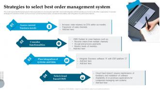 Strategies To Select Best Order Management System Analyzing And Implementing Management System