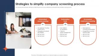 Strategies To Simplify Company Screening Process