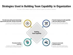 Strategies used in building team capability in organization