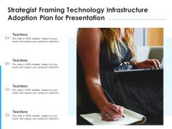 Strategist framing technology infrastructure adoption plan for presentation