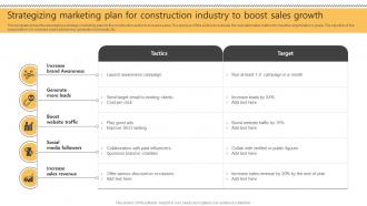 Strategizing Marketing Plan For Construction Industry To Boost Sales Growth