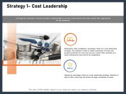 Strategy 1 cost leadership advantage ppt powerpoint presentation pictures background