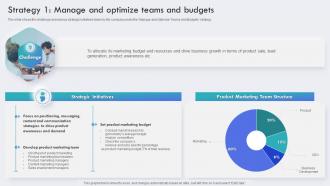 Strategy 1 Manage And Optimize Teams And Budgets Brand Awareness Plan To Increase Product Visibility