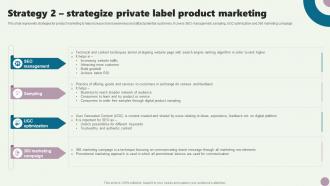 Strategy 2 Strategize Private Label Product Marketing Guide To Private Branding Used To Enhance Brand Value