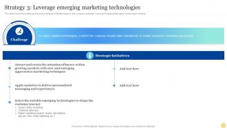 Strategy 3 Leverage Emerging Marketing Technologies Product Marketing Strategy For Business Growth