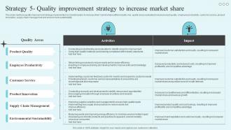 Strategy 5 Quality Improvement Strategy The Market Leaders Guide To Dominating Your Industry Strategy SS V