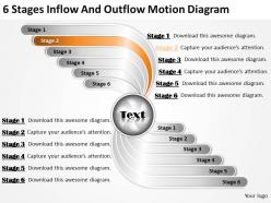 Strategy 6 stages inflow and outflow motion diagram powerpoint templates ppt backgrounds for slides