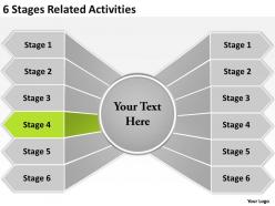 Strategy 6 stages related activities powerpoint templates ppt backgrounds for slides