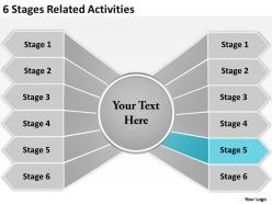 Strategy 6 stages related activities powerpoint templates ppt backgrounds for slides