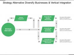 Strategy alternative diversify businesses and vertical integration