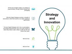 Strategy and innovation idea bulb mangement ppt powerpoint presentation visuals