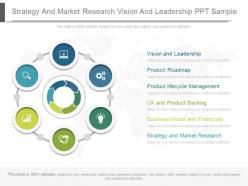 Strategy And Market Research Vision And Leadership Ppt Sample