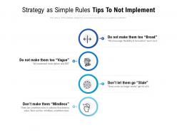 Strategy As Simple Rules Tips To Not Implement