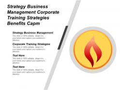 Strategy business management corporate training strategies benefits capm cpb