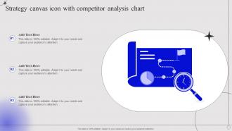 Strategy Canvas Icon With Competitor Analysis Chart