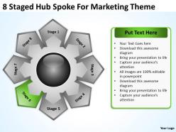 Strategy consulting business 8 staged hub spoke for marketing theme powerpoint templates 0523