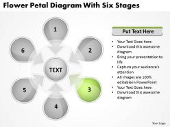 Strategy consulting business flower petal diagram with six stages powerpoint templates 0523