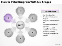 Strategy consulting business flower petal diagram with six stages powerpoint templates 0523