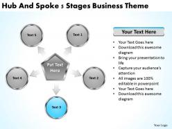 Strategy consulting hub and spoke 5 stages business theme powerpoint templates 0523