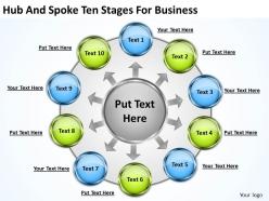 Strategy Consulting Hub And Spoke Ten Stages For Business Powerpoint Templates 0523