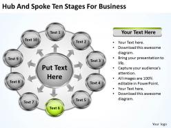 Strategy consulting hub and spoke ten stages for business powerpoint templates 0523