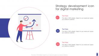 Strategy Development Icon For Digital Marketing