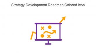 Strategy Development Roadmap Colored Icon In Powerpoint Pptx Png And Editable Eps Format