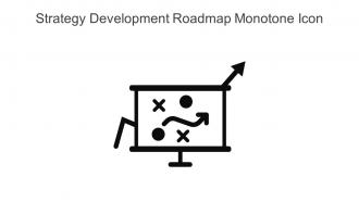 Strategy Development Roadmap Monotone Icon In Powerpoint Pptx Png And Editable Eps Format